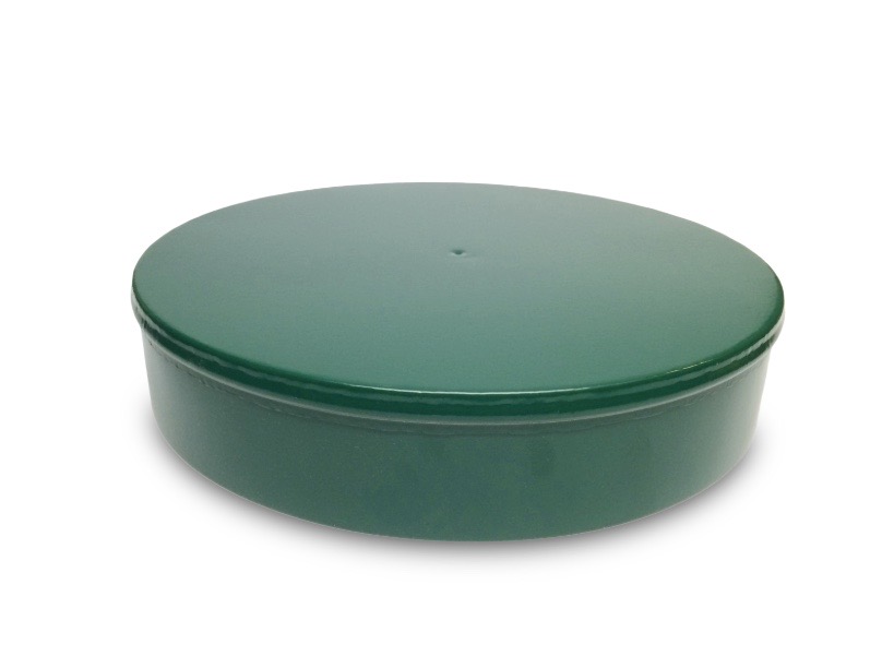 Cabin Green Powder Coated Log Post Cap - 26 Gauge Durable Thickness 
