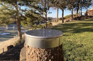 Log Post End Cap - Stainless Steel - 10 Inch