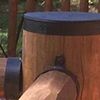 Log Post End Cap - Black - 4 Inch 