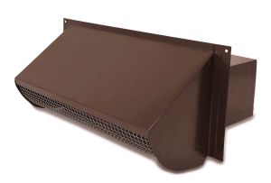 Wall Vent - Brown - 3.25 x 12 with Damper and Screen 