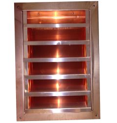 Louvered Gable Vent - Copper - 14 x 18 Inch 