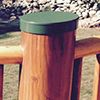 Log Post End Cap - Green - 10 Inch 