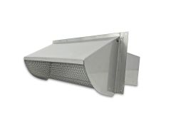 Wall Vent - Stainless Steel - Rectangular - 3.25 x 10 Inch with Screen and Spring Damper 