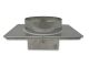Chimney Adapter - Stainless Steel -12 x 16 - Square to Round with 10 Inch Collar