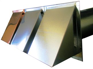 copper, stainless, and galvanized wall vents