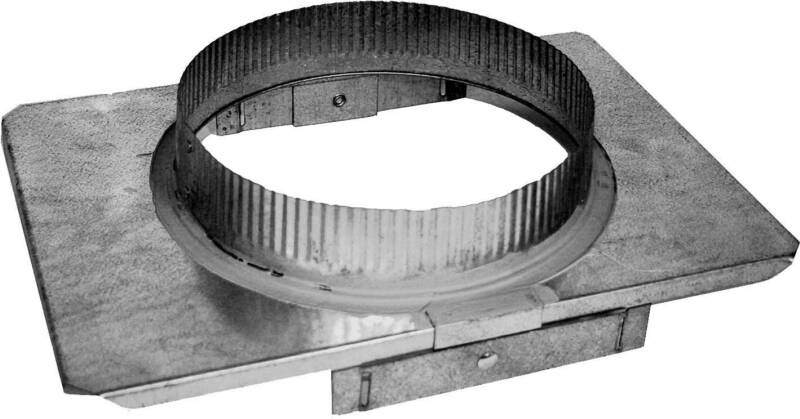 Galvanized - Square To Round - Adjustable Tile Adaptor
