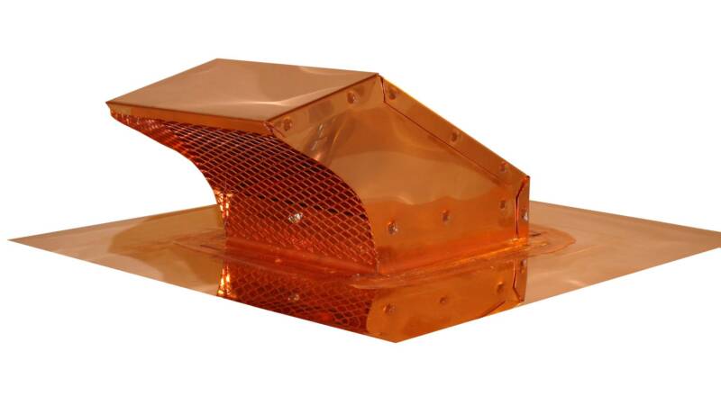 Copper Dampered Vent for Roof Mount Exhaust