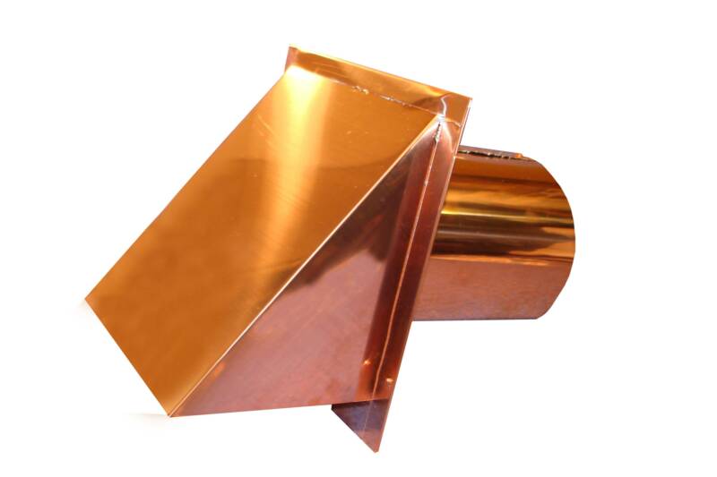 copper round connect wall vent cap