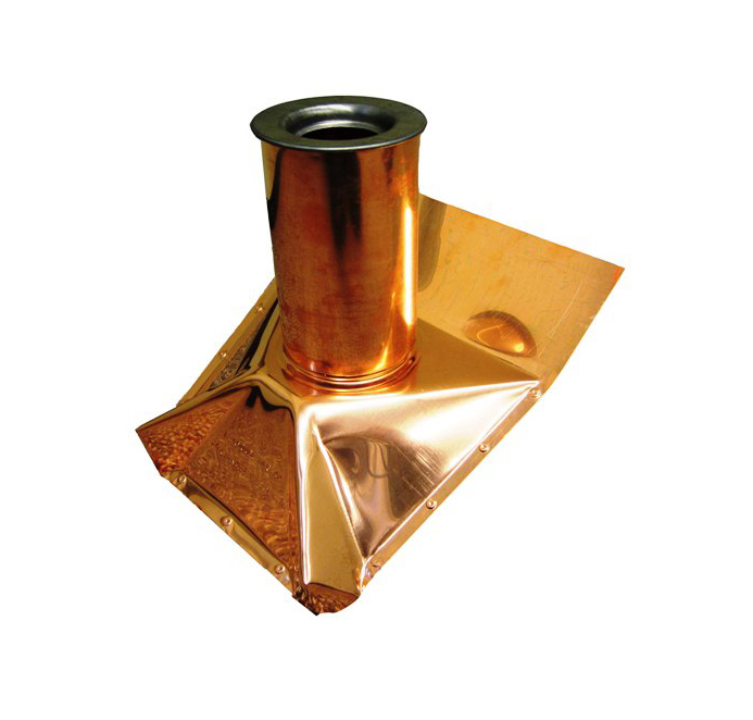 copper roof pipe boot flashing