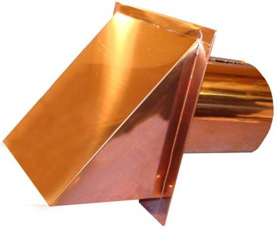 side wall copper range hood cap